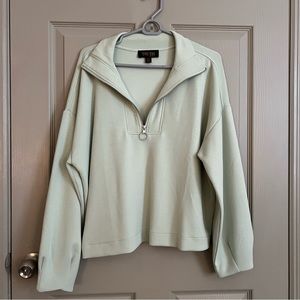 Quarter zip scuba sweater